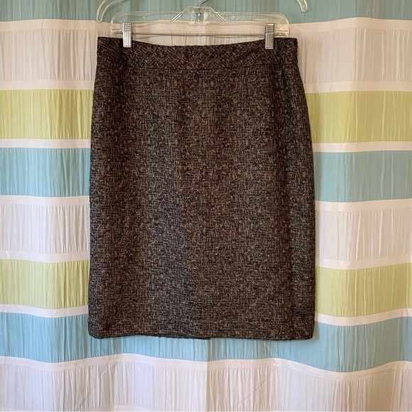 Coldwater Creek Metallic Tweed Mini Skirt Sz 10 - Picture 8 of 8